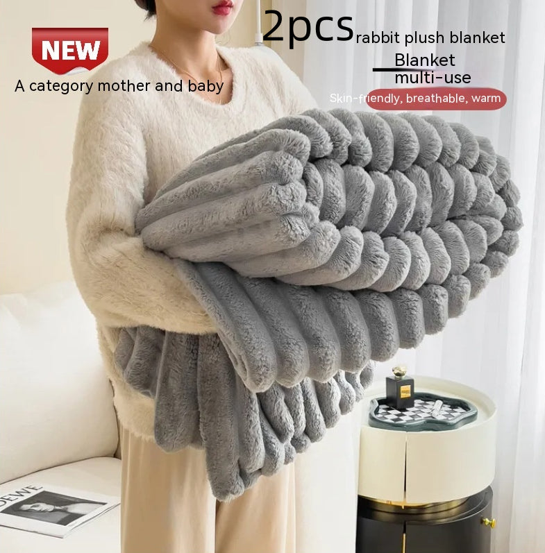 Soft Wind Bubble Velvet Blanket