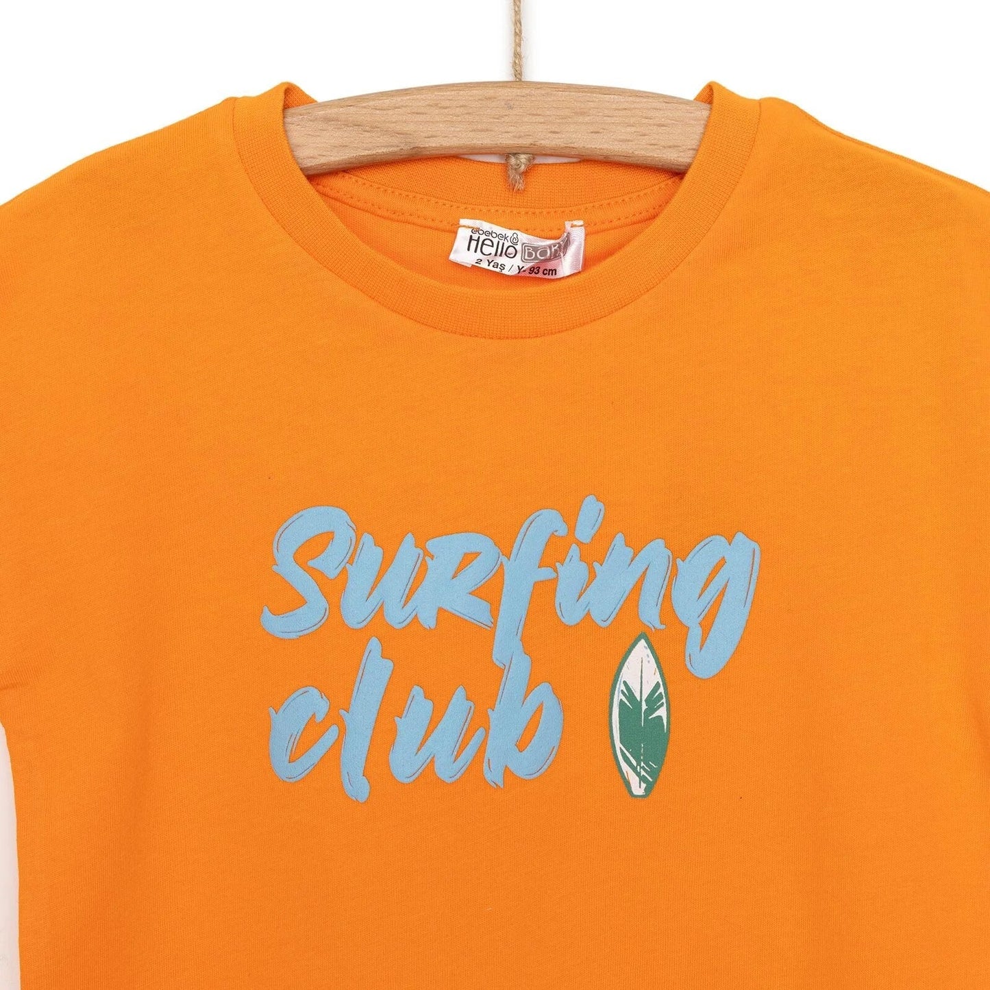 HelloBaby Motto Boy T-shirt Set - Orange