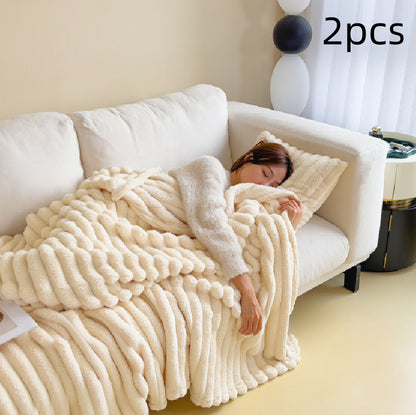 Soft Wind Bubble Velvet Blanket