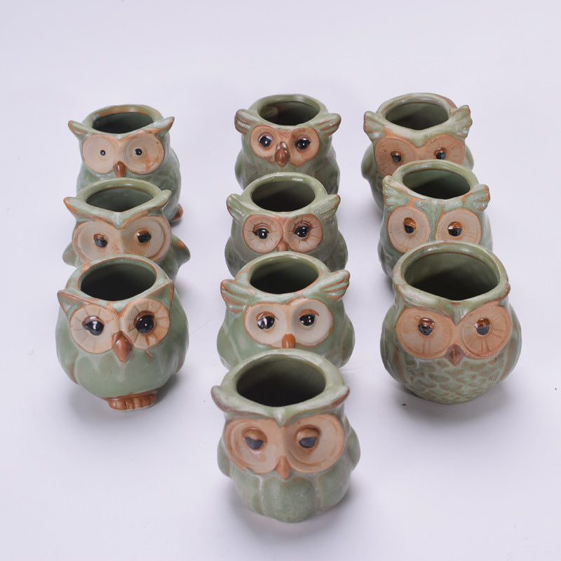 Owl Shape Desk Plant Pot