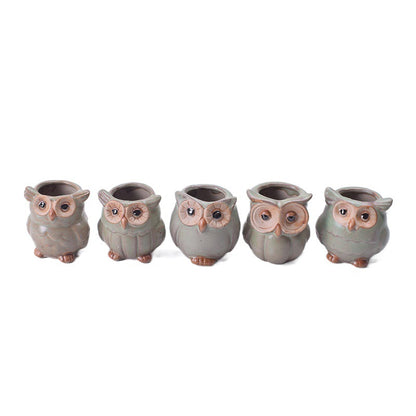 Owl Shape Desk Plant Pot