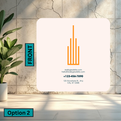 Rounded Square Business Card (Single Sided)