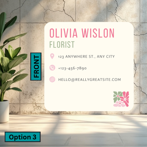 Rounded Square Business Card (Single Sided)