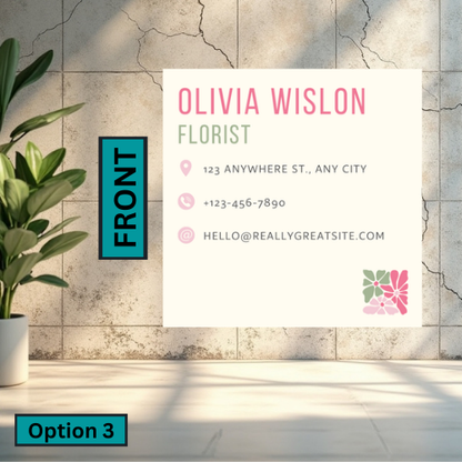 Square Business Card (Single Sided)