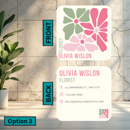 Rounded Square Business Card (Double Sided)