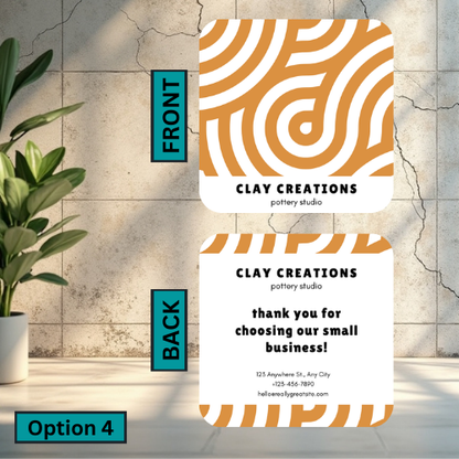 Rounded Square Business Card (Double Sided)