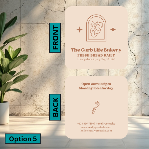 Rounded Square Business Card (Double Sided)
