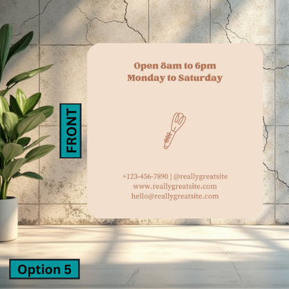 Rounded Square Business Card (Single Sided)