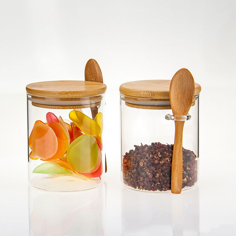 Round Storage Jar with Spoon