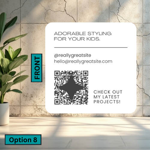 Rounded Square Business Card (Single Sided)