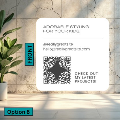Rounded Square Business Card (Single Sided)