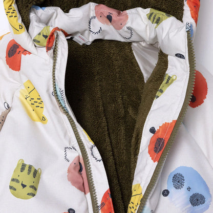 Midimod Coat - Ecru Printed