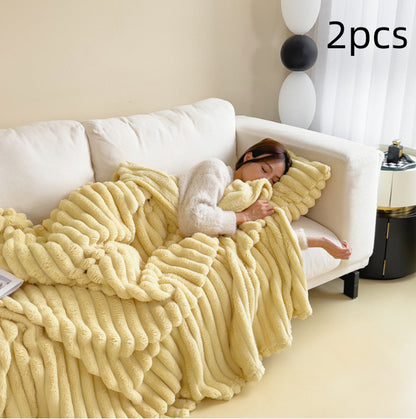 Soft Wind Bubble Velvet Blanket