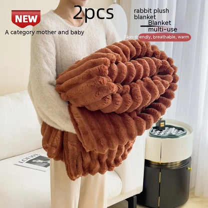 Soft Wind Bubble Velvet Blanket