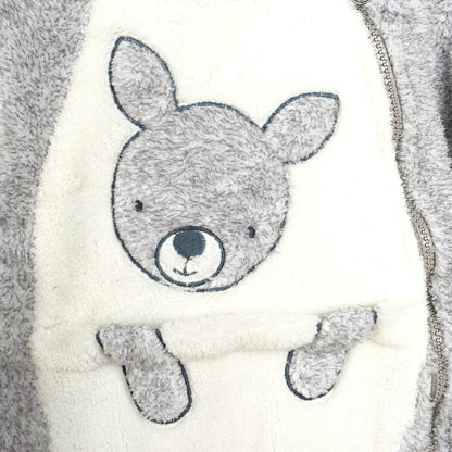 Midimod Newborn Welsoft Kangaroo Footed Jumpsuit - Grey